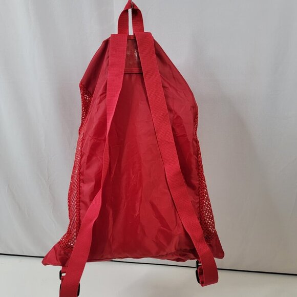 Speedo Red Ventilator Mesh Backpack Foldable Travel Gym Bag 24"x17" - Picture 4 of 11